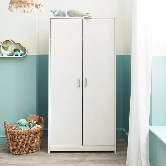 Full Size Wardrobe with Soft Close - White, Wood