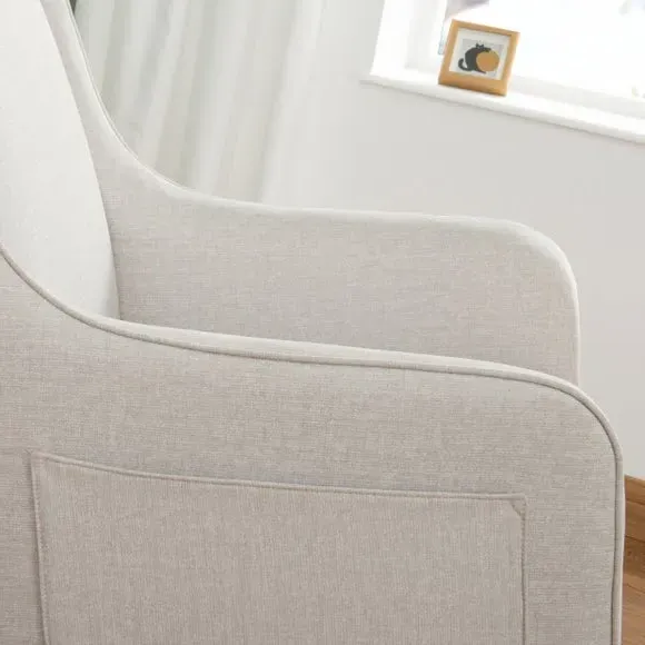 Nursing Chair with Stool - Cashmere, Upholstered