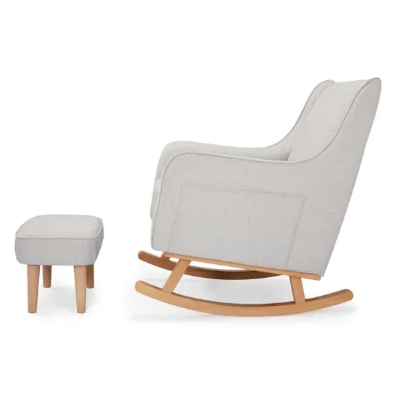 Nursing Chair with Stool - Cashmere, Upholstered
