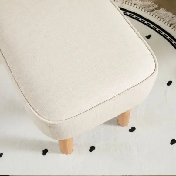 Nursing Chair with Stool - Ivory, Upholstered