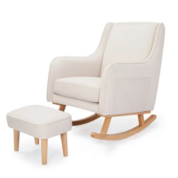 Nursing Chair with Stool - Ivory, Upholstered
