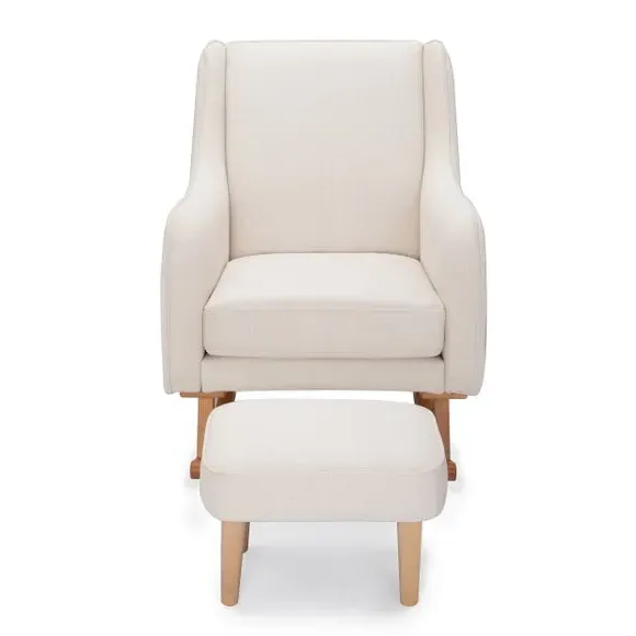Nursing Chair with Stool - Ivory, Upholstered