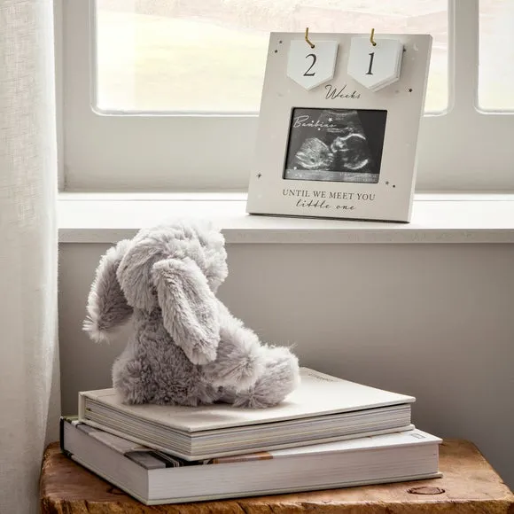 Countdown Photo Frame with Hooks - Grey, Wood image