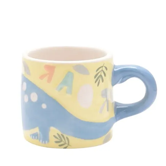 Dinosaur Mug with Handle - Blue, Ceramic