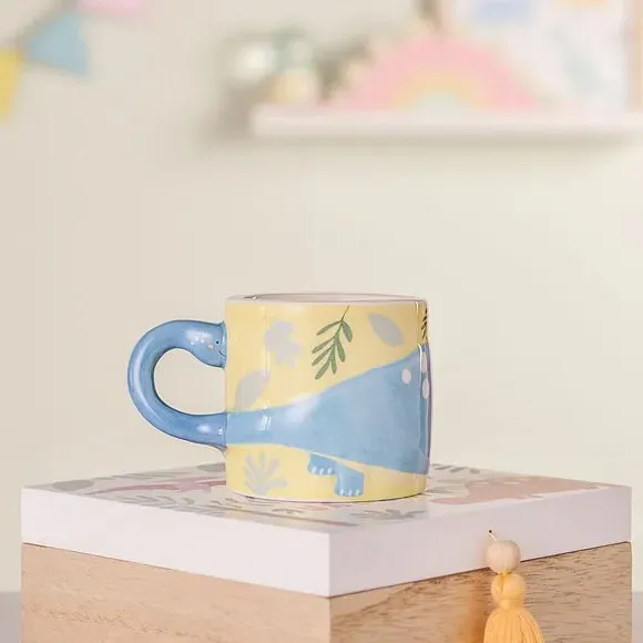Dinosaur Mug with Handle - Blue, Ceramic image