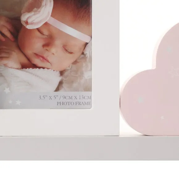 Freestanding Photo Frame - Pink, Wood