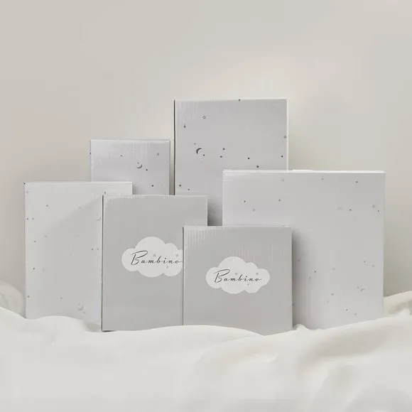 Light-Up Photo Frame with Moon - Grey, Wood