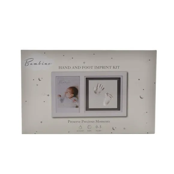 Photo Frame with Clay Print Kit - White, Wood