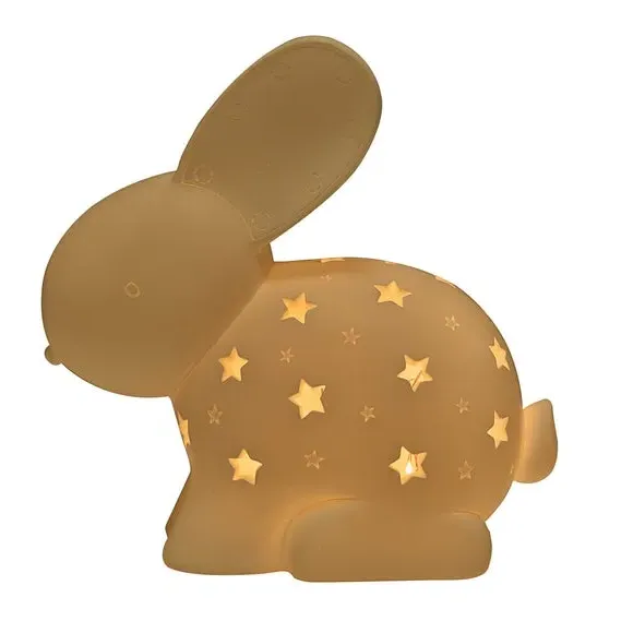 Rabbit Night Light with LED - White, Resin