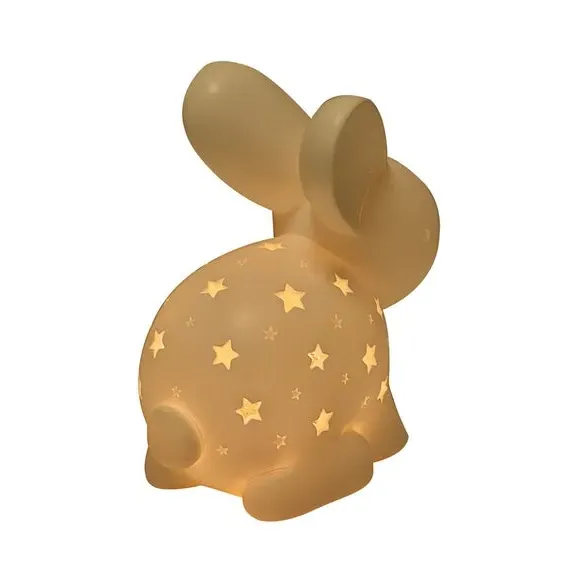 Rabbit Night Light with LED - White, Resin