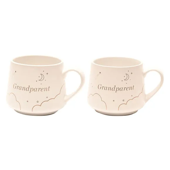 Set of 2 Grandparent Mugs - Off-White, Stoneware