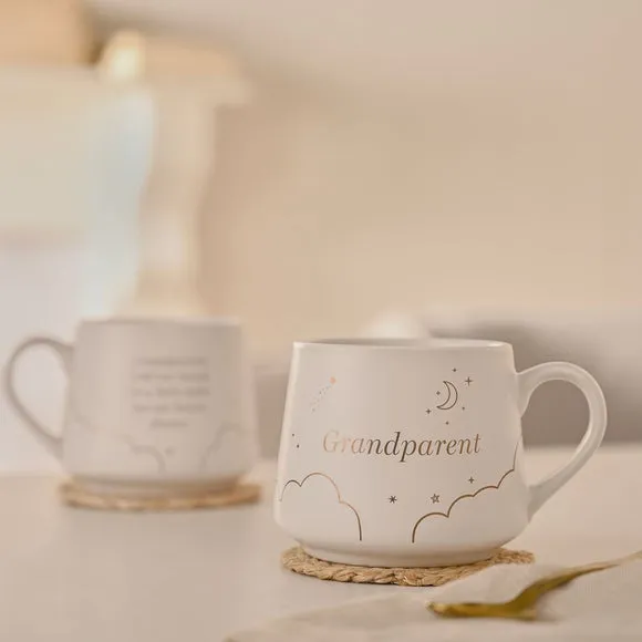 Set of 2 Grandparent Mugs - Off-White, Stoneware