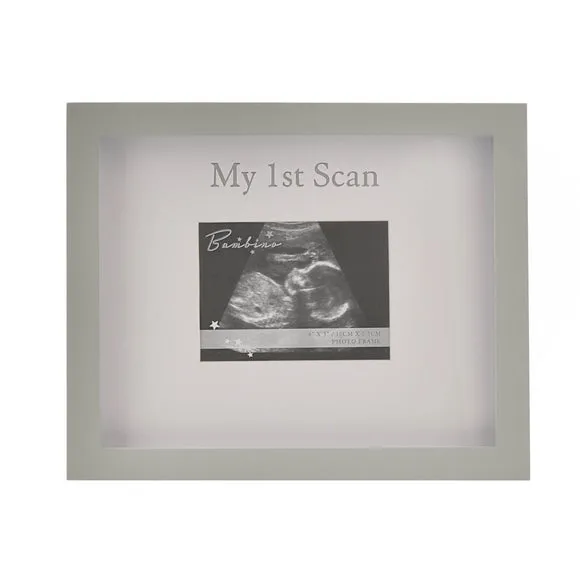 Single Photo Frame with Mount - Grey, Wood