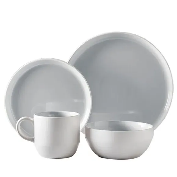 16-Piece Dinner Set - Grey, Stoneware