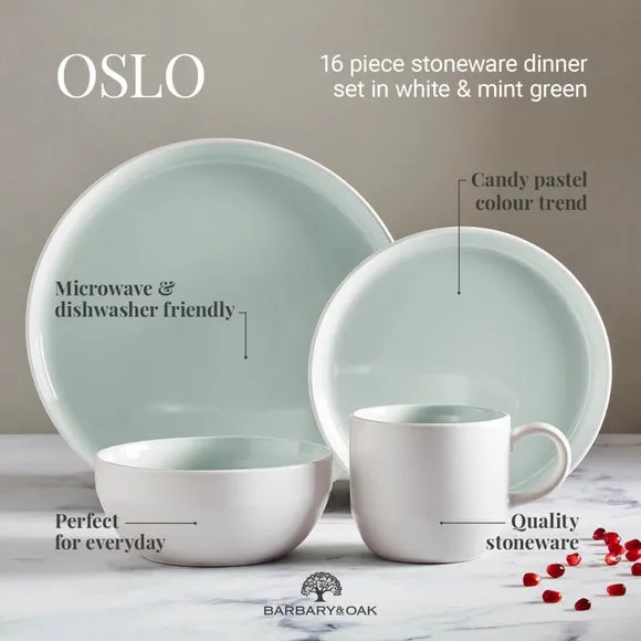 16-Piece Dinner Set - Sage, Stoneware