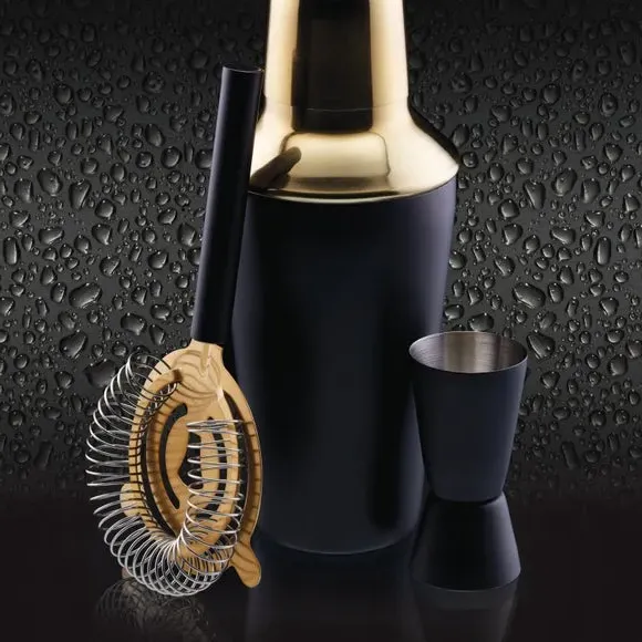 3-Piece Cocktail Making Set - Black