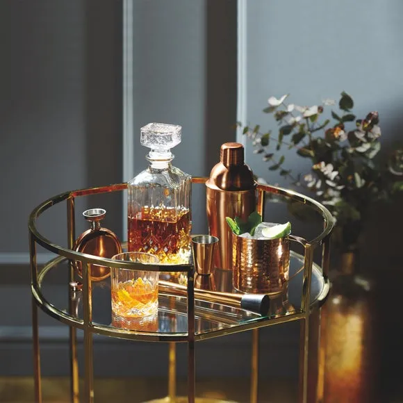 5-Piece Decanter Set with Glasses - Clear Glass