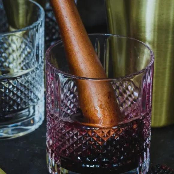 6-Piece Cocktail Set - Gold, Wood & Brass