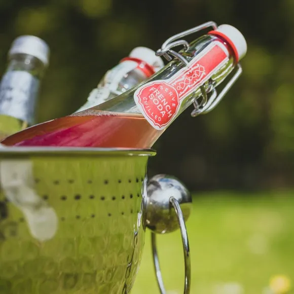Champagne Bowl with Hammered Finish - Silver