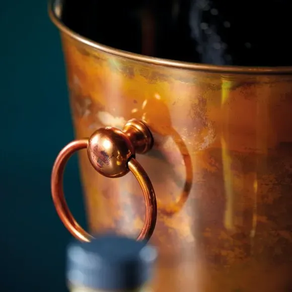 Champagne Bucket with Handles - Copper, Steel