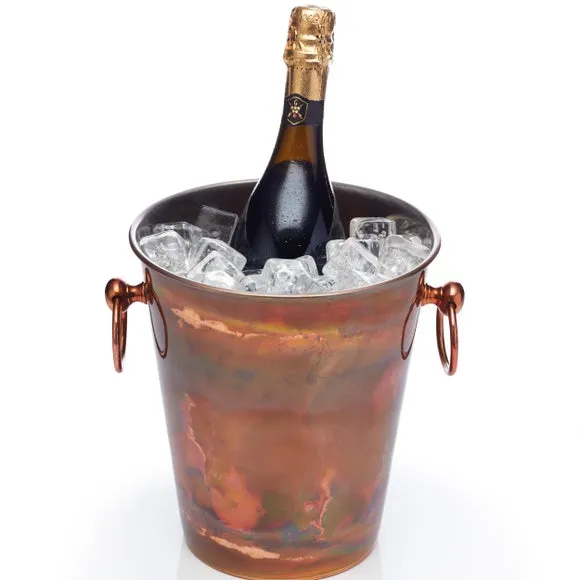 Champagne Bucket with Handles - Copper, Steel