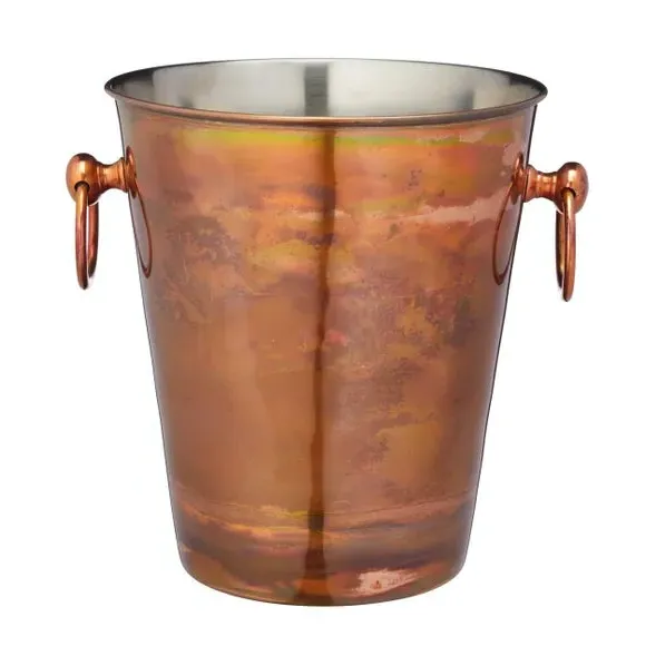 Champagne Bucket with Handles - Copper, Steel image
