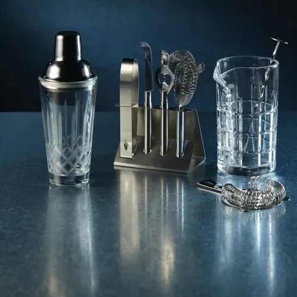 Cocktail Mixing Set with Jug - Clear, Glass