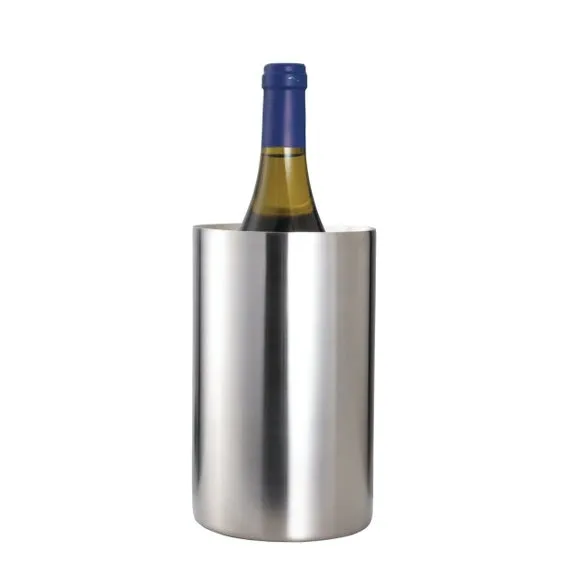 Double Wall Wine Cooler - Silver, Steel image