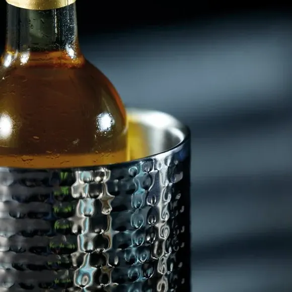 Double Walled Wine Cooler - Silver, Steel