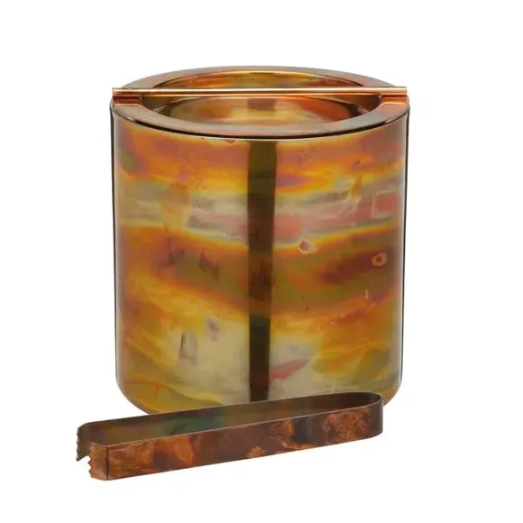 Ice Bucket with Tongs - Copper, Stainless Steel