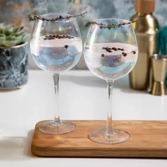 Set of 2 Gin Glasses - Multicolor, Glass