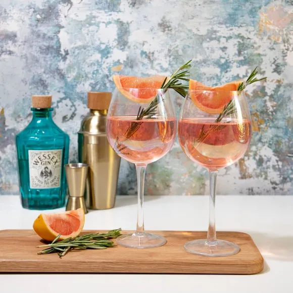 Set of 2 Gin Glasses - Multicolor, Glass