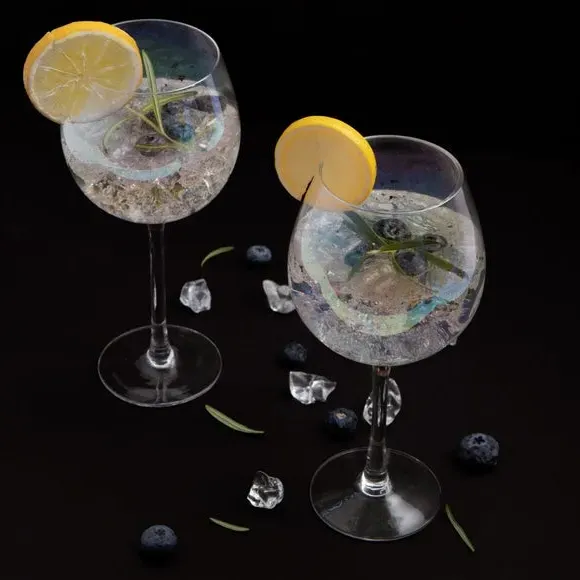 Set of 2 Gin Glasses - Multicolor, Glass