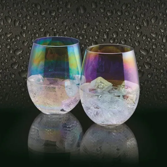 Set of 2 Tumbler Glasses - Multicolor, Glass