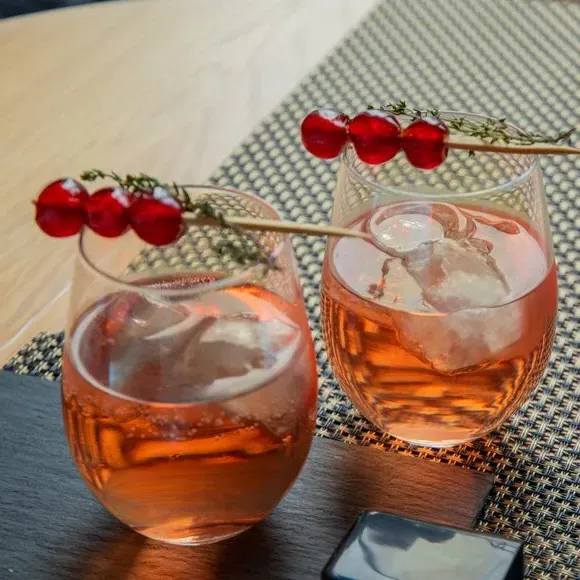 Set of 2 Tumbler Glasses - Multicolor, Glass