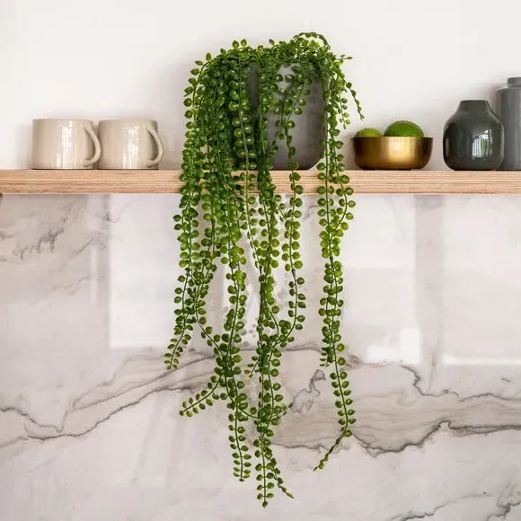 Artificial Hanging Ficus Plant - Green image