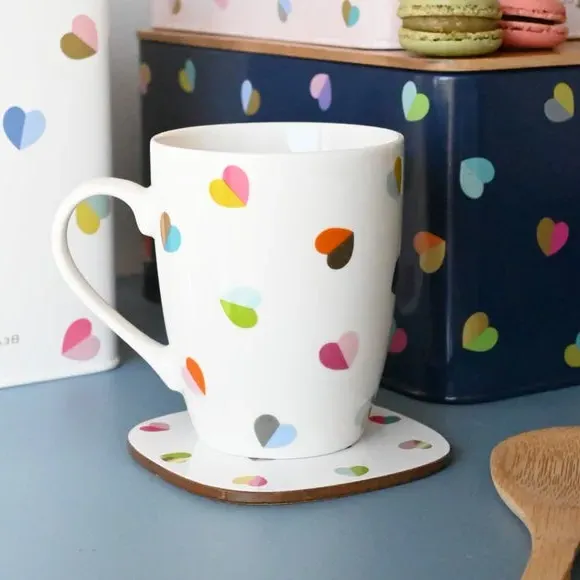 Set of 4 Coasters with Gift Box - Multicolor