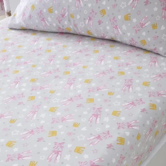 Ballet Dancer Fitted Sheet - Pink, Polycotton image