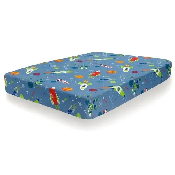 Fitted Sheet Space Theme - Blue