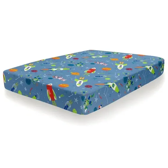 Fitted Sheet Space Theme - Blue