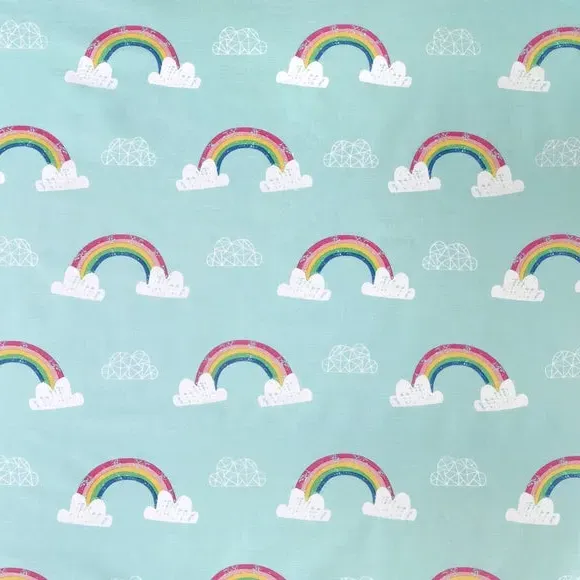 Fitted Sheet with Rainbow Design - Multicolor