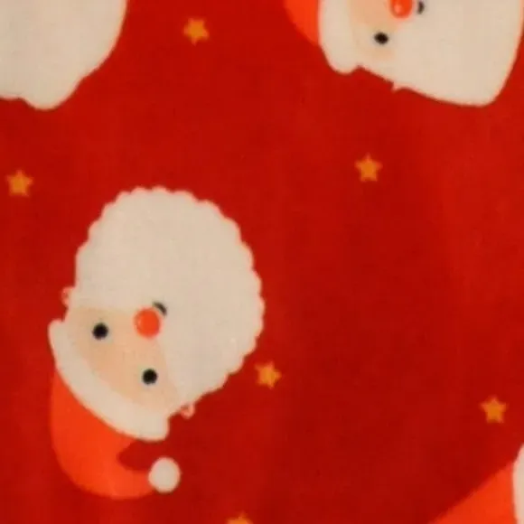 Santa Fleece Throw Blanket - Red