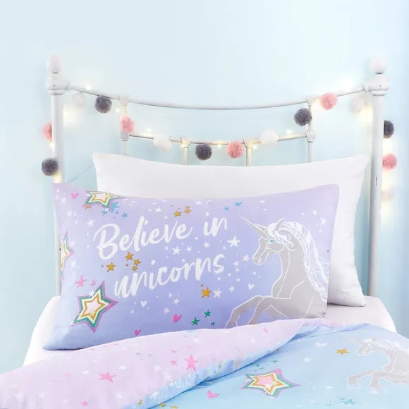 Single Duvet Cover Set with Glow - Purple