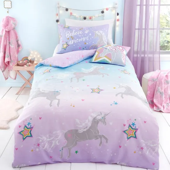 Single Duvet Cover Set with Glow - Purple
