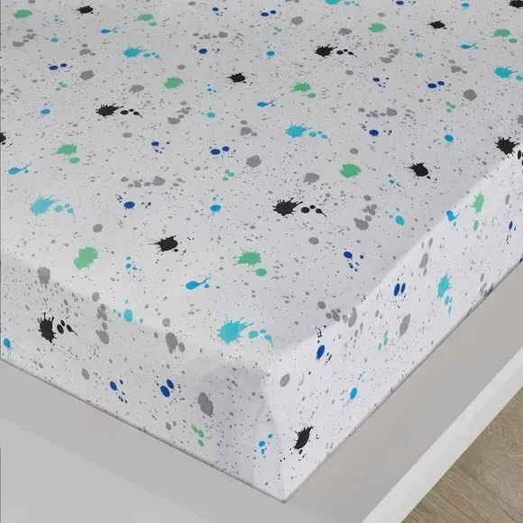 Single Fitted Sheet Gaming Print - Grey, Cotton image