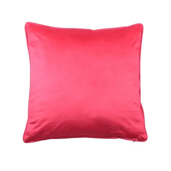 Square Cushion with Print - Blue, Velvet