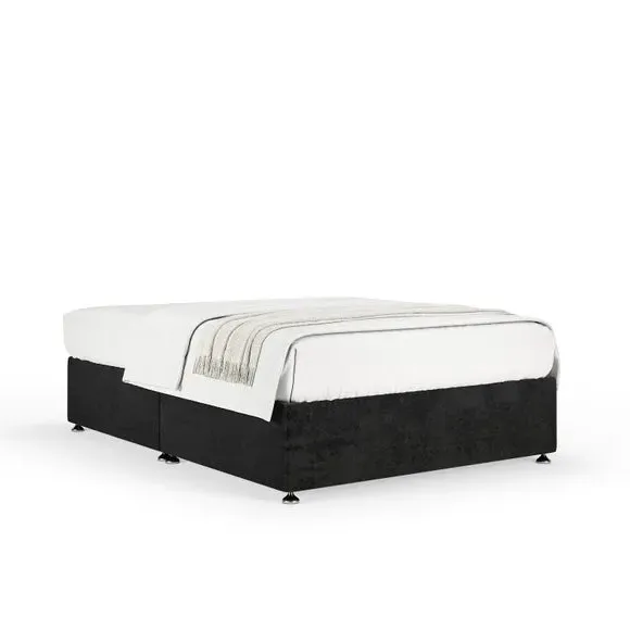 Universal Divan Base with Storage - Black, Chenille