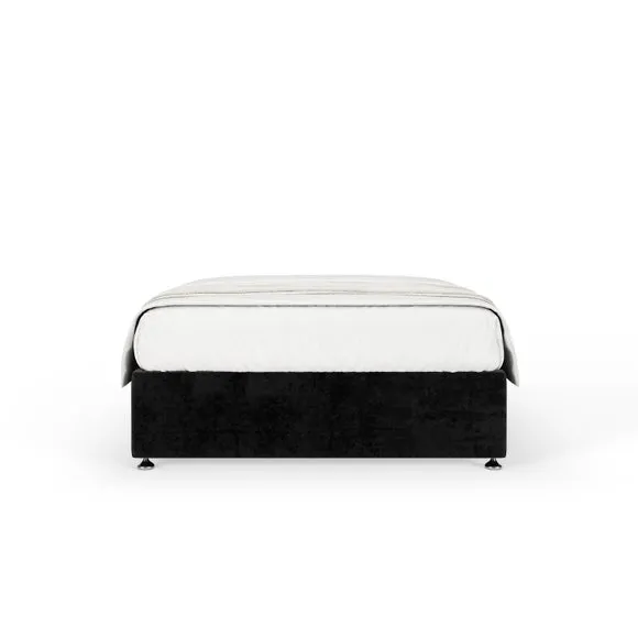 Universal Divan Base with Storage - Black, Chenille