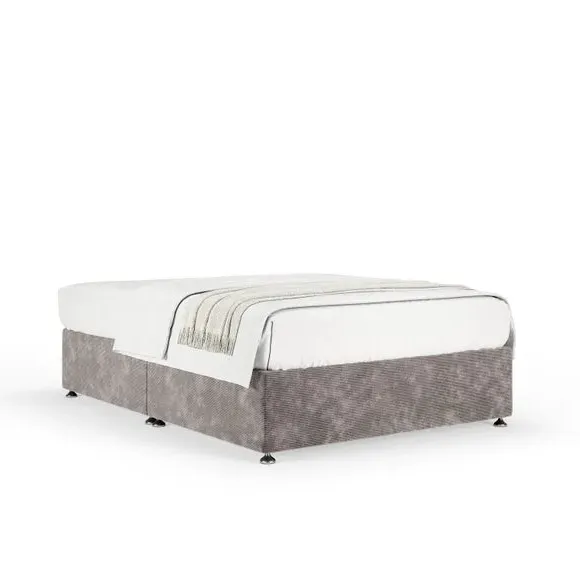 Universal Divan Base with Storage - Dove, Chenille