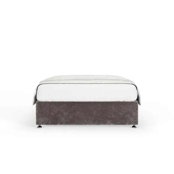 Universal Divan Base with Storage - Dove, Chenille